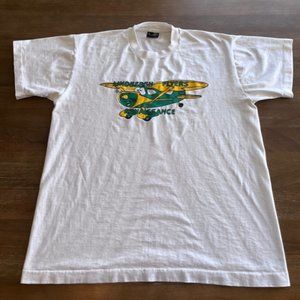 Vintage 90s 80s Lindbergh‎ Flyers Renaissance Mens Large Flight Pilot T-Shirt